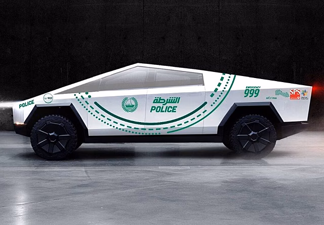 Пикап Tesla Cybertruck принят в автопарк полиции Дубая