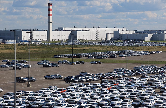Непроданные автомобили Chery заполнили территорию бывшего завода Volkswagen в Калуге