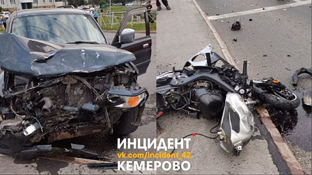 ДТП с участием мотоциклиста произошло в Кемерове