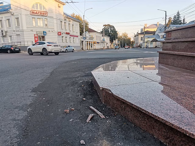 Стела «Город воинской доблести» получила увечья