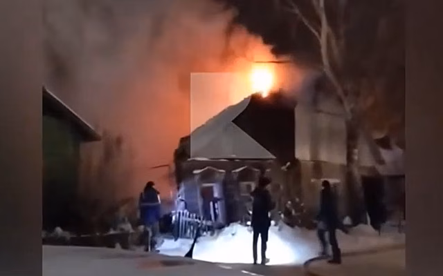 Жилой дом горел на Михайловском шоссе в Рязани