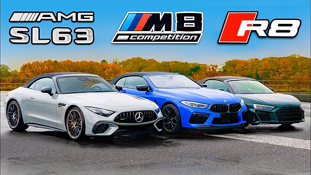 Новейший Mercedes-AMG SL 63 потягался с соперниками по «большой тройке»
