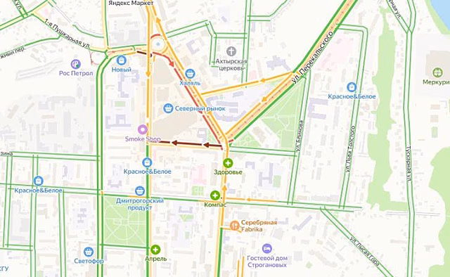 В Курске из-за двух ДТП образовались пробки на ул.Павлова и пр.Победы