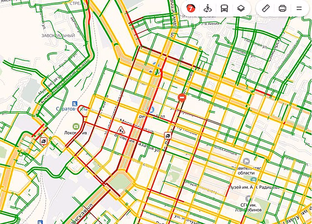 В Саратове дождь и пробки