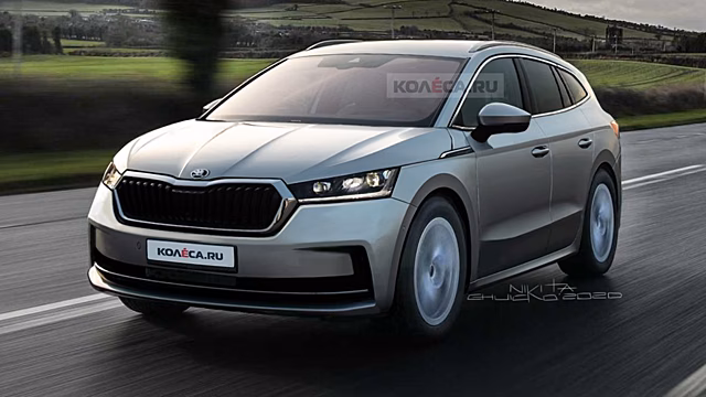 В Сети показали дебютные снимки нового электрокросса Skoda Enyaq