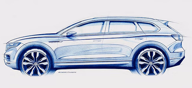 Volkswagen показал первый тизер нового поколения «Туарег»