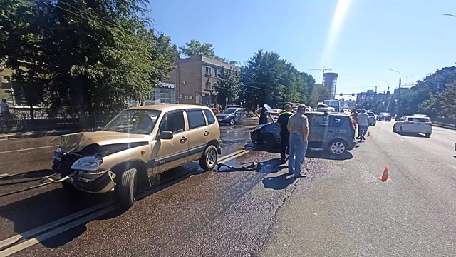 В Воронеже столкнулись семь автомобилей