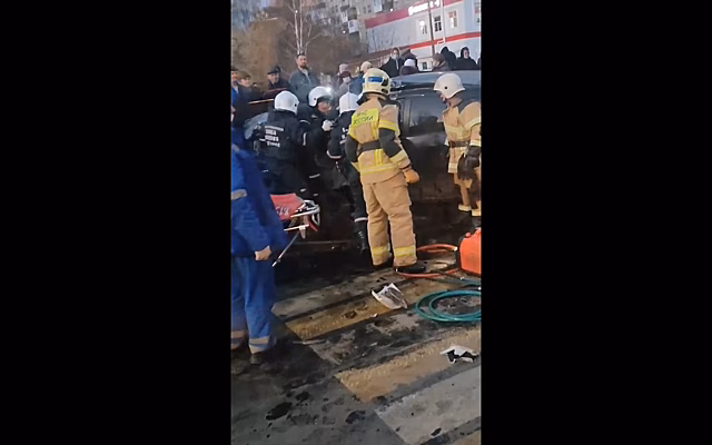 Появилось видео смертельной аварии на проспекте Кораблестроителей