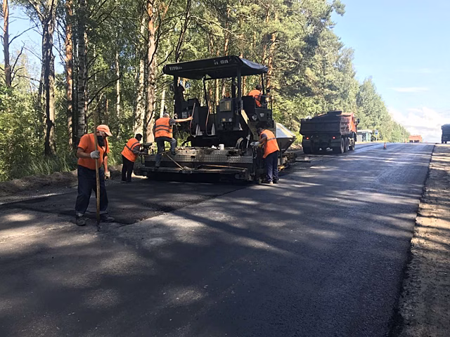 Трассу Городец-Зиняки-Кантаурово ремонтируют в Нижегородской области