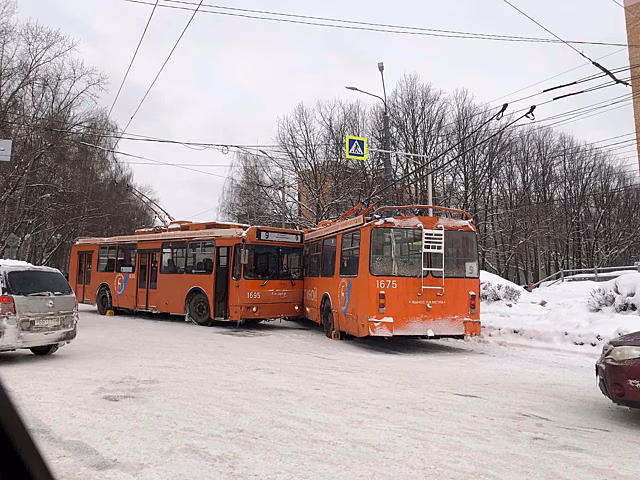 Два троллейбуса столкнулись в Кузнечихе