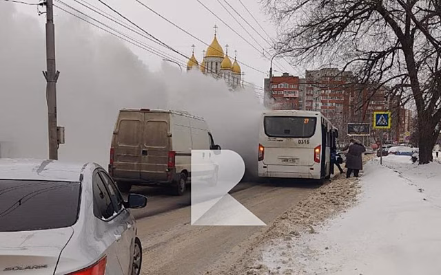 В Рязани задымилась маршрутка