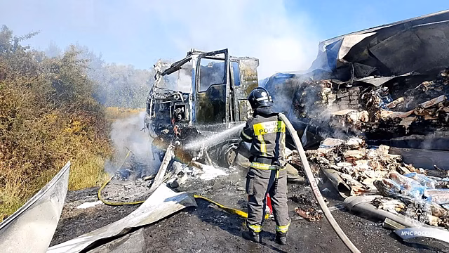 При столкновении грузовиков на трассе М-2 в Щекинском районе погиб мужчина