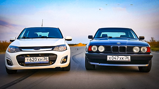 "Немец" не пройдет? Сможет ли "Лада" "Калина" турбо сделать "пятерку" BMW