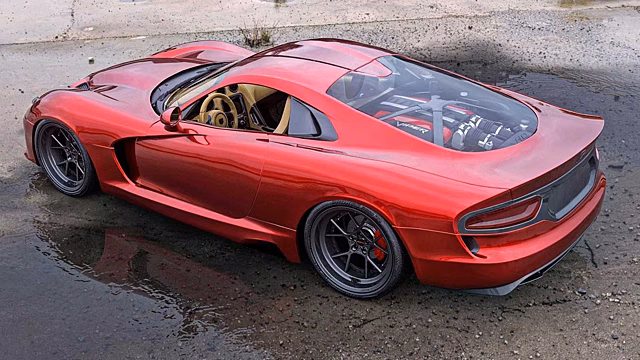 Посмотрите на среднемоторный Dodge Viper