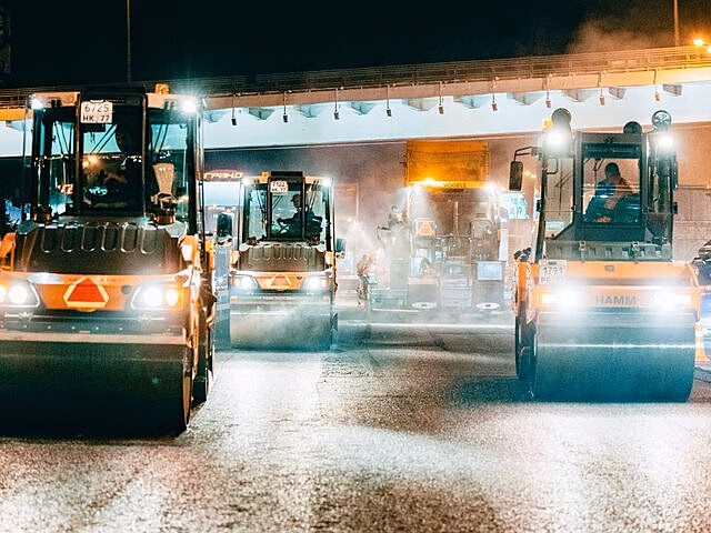 Замена асфальта началась на участке Ленинградского шоссе