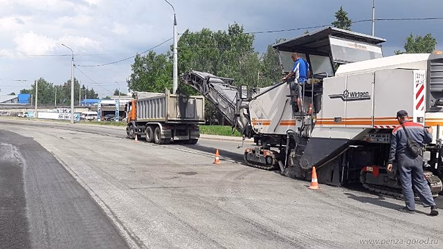 В Пензе дорожные работы ведутся на 12 объектах