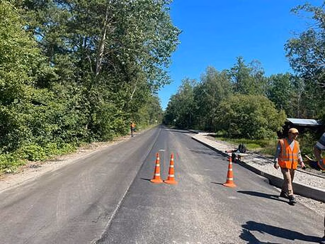 На Куршской косе перекрыли дорогу от поворота на Морское в сторону госграницы
