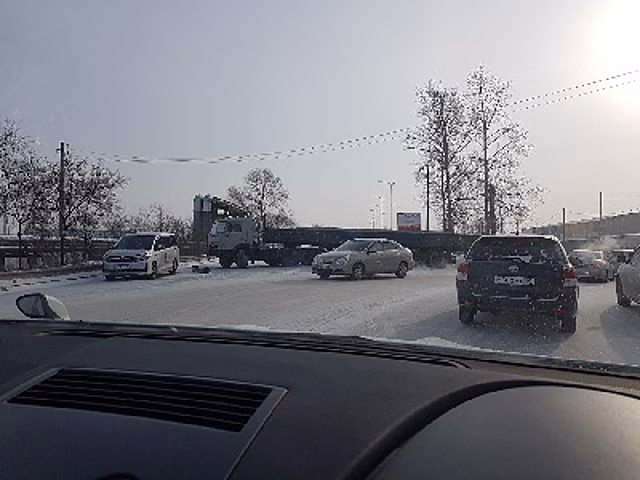 В Благовещенске из-за аварии образовалась большая пробка