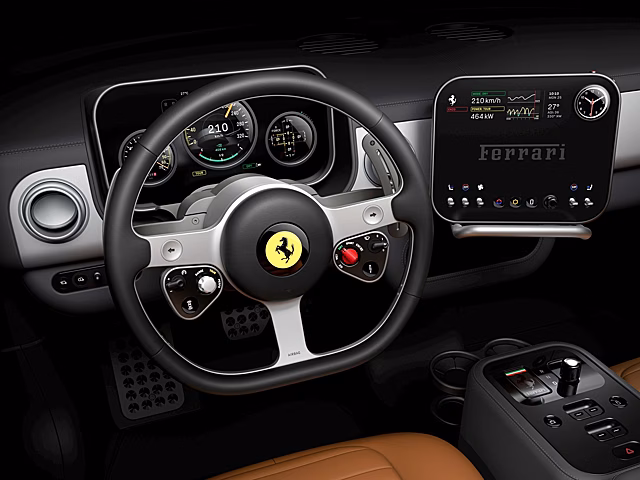 Электромобиль Ferrari получил имя Luce и неоклассический интерьер в стиле техники Apple