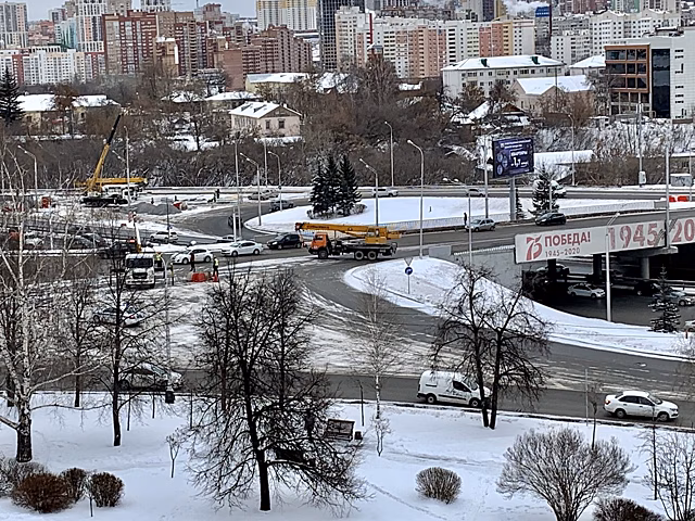 В Уфе в первый рабочий день после новогодних каникул начался с девятибалльной пробки