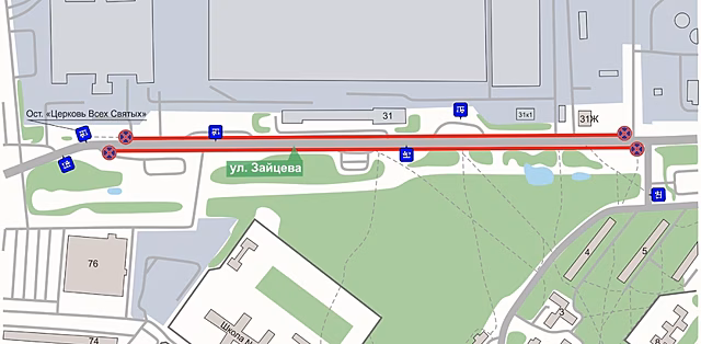 Парковку запретят на улице Зайцева в Нижнем Новгороде с 4 декабря