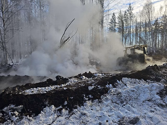 Вспыхнувшие в поселке под Екатеринбургом торфяники потушили