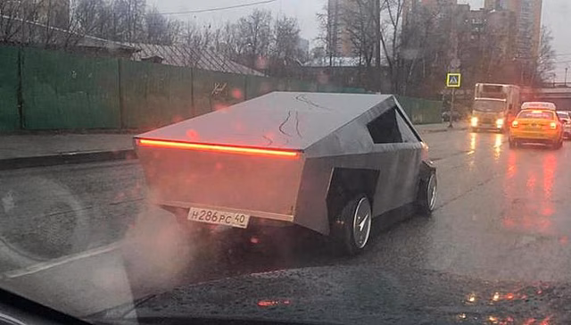 Первый кустарный Cybertruck заметили в Москве