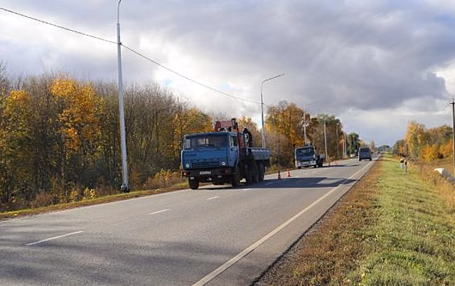 В Курской области на трассе Курск-Касторное запустили почти пятикилометровую линию уличного освещения