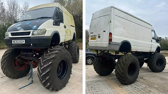 Списанный фургон Ford Transit превратился в дикий биг-фут
