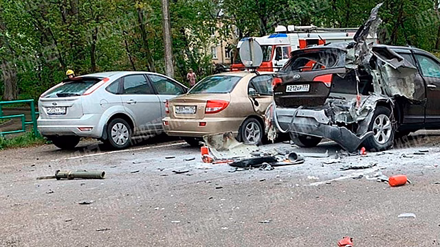 Два человека пострадали при взрыве в машине выстрела к гранатомету